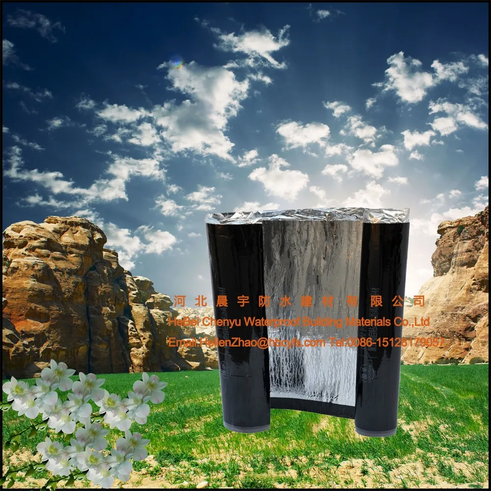 
Cheap building materials 4mm self adhesive waterproof bitumen tar paper 