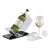 Clear Acrylic Wine Bottle Stand Plastic Display Rack
