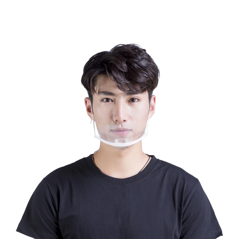 Clear Plastic Antifog Face Mask Food Service Reusable Sanitary