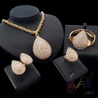 

Hot Sale Dubai Gold 18K Jewelry Sets Fashion Party jewellery Algeria gold jewels