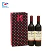 Custom wave point with logo wine bottle gift packaging paper bag with handle
