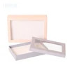 Custom size rigid paper gift box with clear pvc window