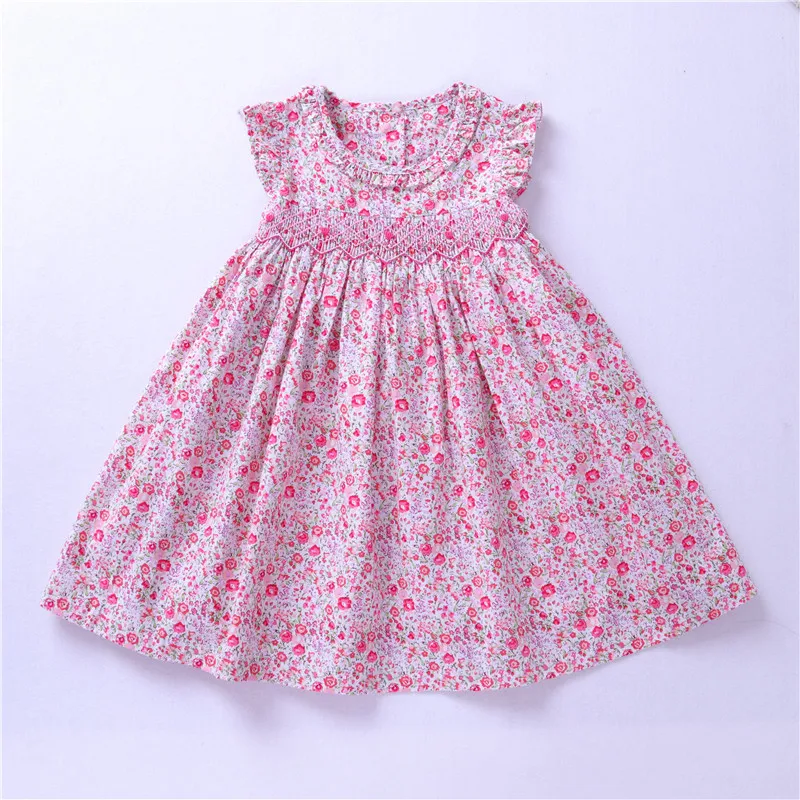 

smocked dress baby flower girl dresses children clothing boutique dress for girl's clothing wholesale kids clothes