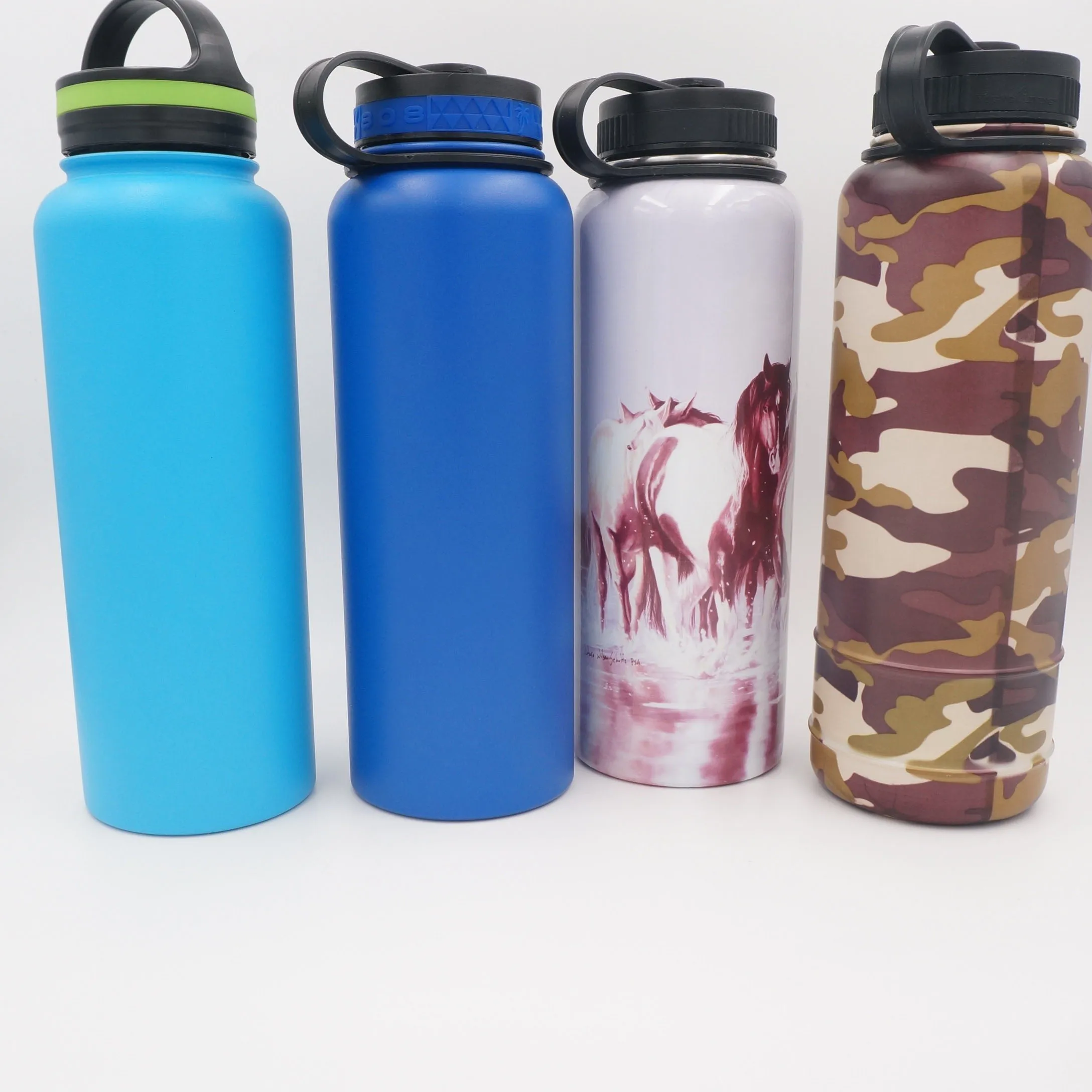 

eco-friendly 40 oz double wall vacuum stainless steel insulated water bottle with different lids, Customized color acceptable