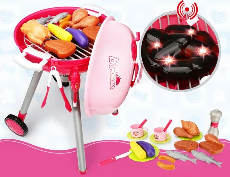 Kids barbecue toy pretend play kitchen bbq play set toys for wholesale