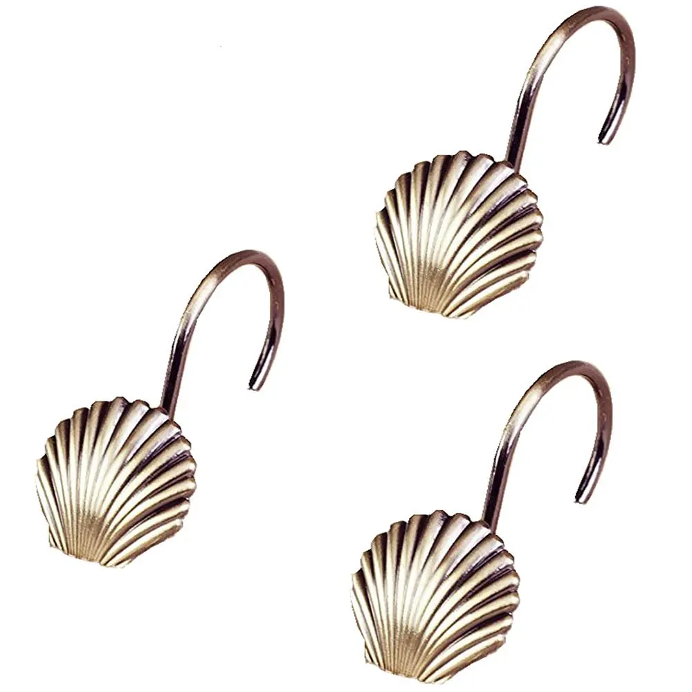 Buy Seashell Shower Curtain Hooks Mf Conline 12pcs Seashell Shower