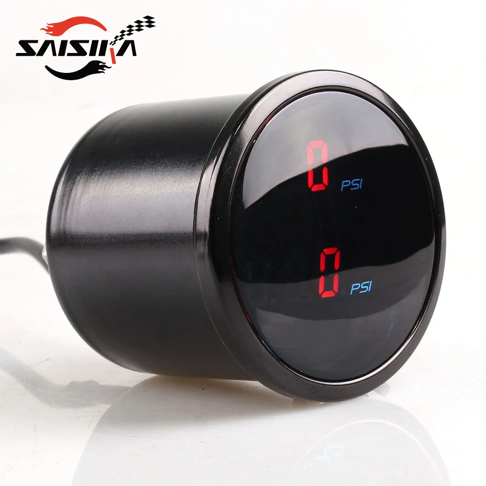 52mm 4 LED Alarm Gauge 800-00256 VOLT OIL TEMP for Boat Marine Black Face