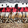100% Polyester Animal Paper Print/Screen Printing Short Pile Velboa Fabric