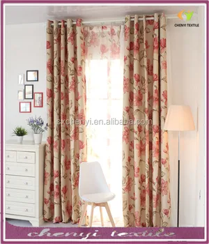 European Style Custom Printed Blackout Window Curtain Fancy European Style Custom Printed Blackout Window Curtain