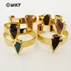 WT-B376 WKT Wholesale New Fashion Real Gold Plated Bangle Shape of Arrowhead Agate Bangle