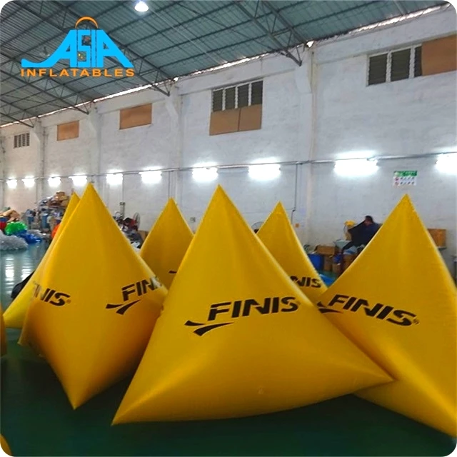 

Inflatable Triangle Air Buoys Water Floating Barriers Pyramide Buoy For Racing Marks, Customized