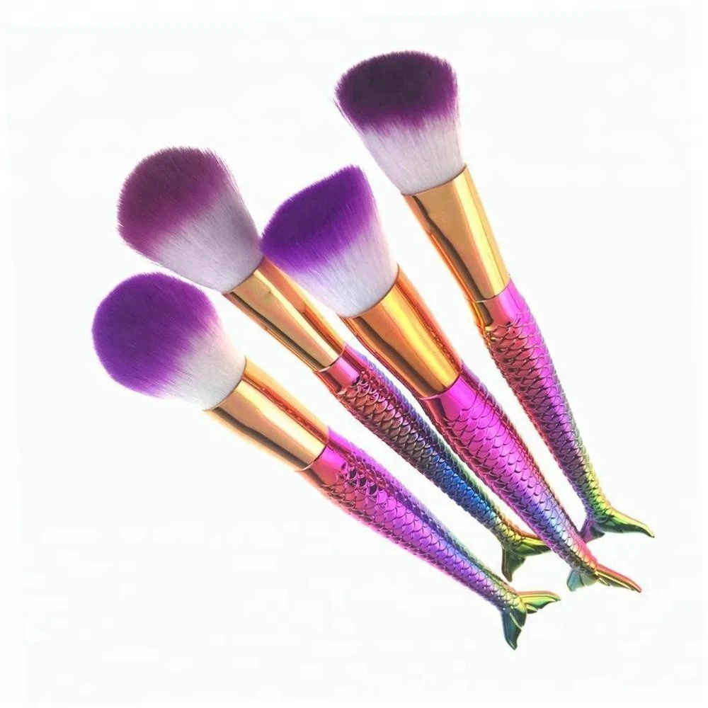 new style free shipping coverseco friendly lip brush custom label angled 10pcs unbrand sigma rainbow mermaid makeup brush