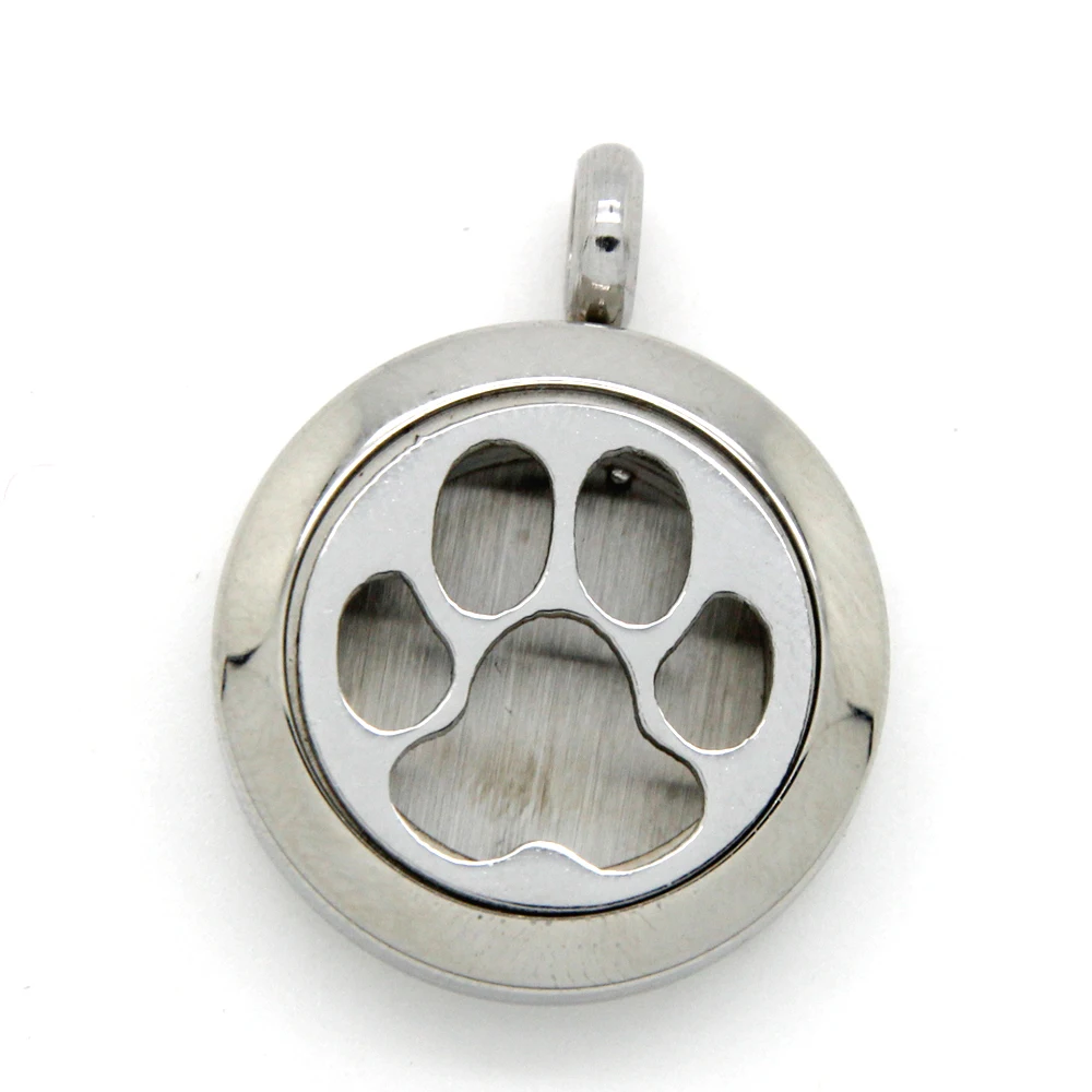 

Stainless Steel Jewelry Dog Paw Screw Essential Oil Bracelet Locket