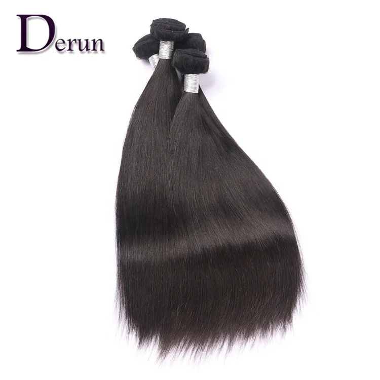 

Derun Hair Manufactruere Wholesale Unprocessed cheap virgin brazilian silky straight hair bundles