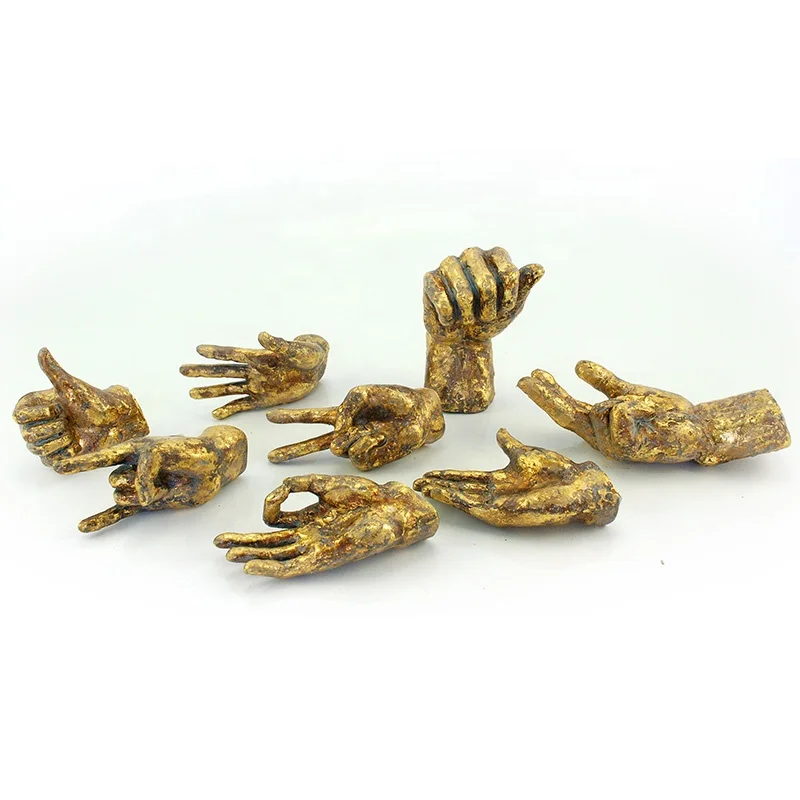 Hooks Decorative Wall Resin Hand Sculpture Wall Decor factory