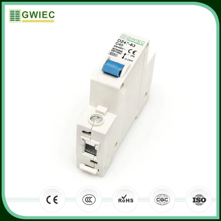 High Quality C45 Series 1-63 Amp Mini Circuit Breaker Electrical MCB