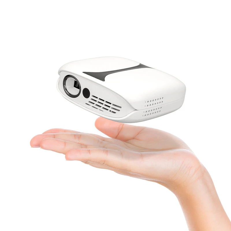 

home theater portable mini smart pico projector with speaker, Black/white