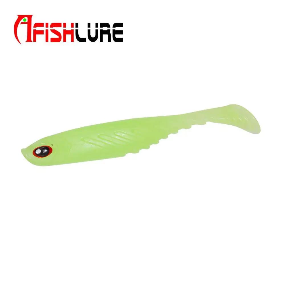 

3D eyes plastic soft fishing fish bass fish pesca lure 70mm 3.5g AR48 t-tail bass lure soft Fish, 14 colors for choice