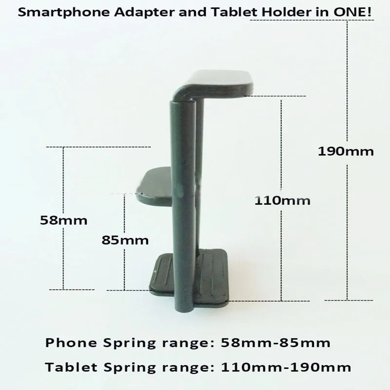 1/4" Screw Mobile Phone Tablet Pc Double Side Tripod Stand Adapter Clip Mount For Iphone 5 5s 6