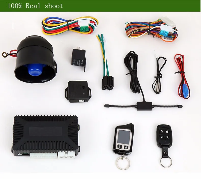 Remote Engine Start 2 Way Pager Alarm Lcd Transmitter Car Alarm Kit