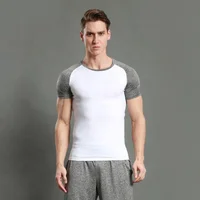 

LIEXING fitness china dry fit t-shirt maker men sport tshirt running gym tshirt blank gym t-shirt tights compression shirt