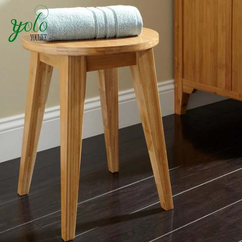 wooden bathroom shower stools