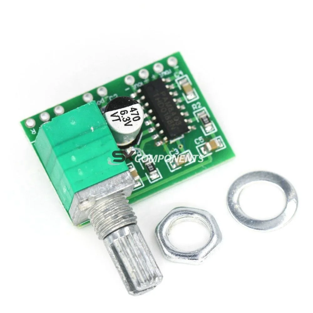 

Mini PAM 8403 DC 5V 2 Channel USB Digital Audio Amplifier Board Module 2 * 3W Volume Control pam8403 amplifier board