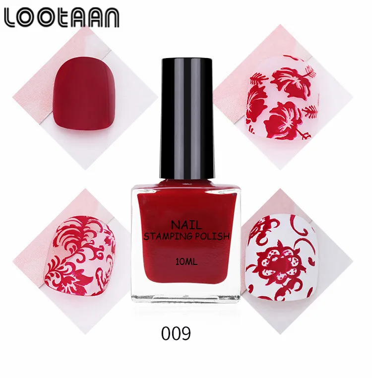 

LOOTAAN 2019 10ml Various Color Painting Nail Stamping Polish, As pic, or customized color