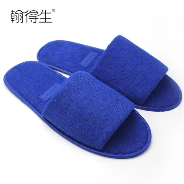 Super soft and comfortable open toe indoor slippers for hotel