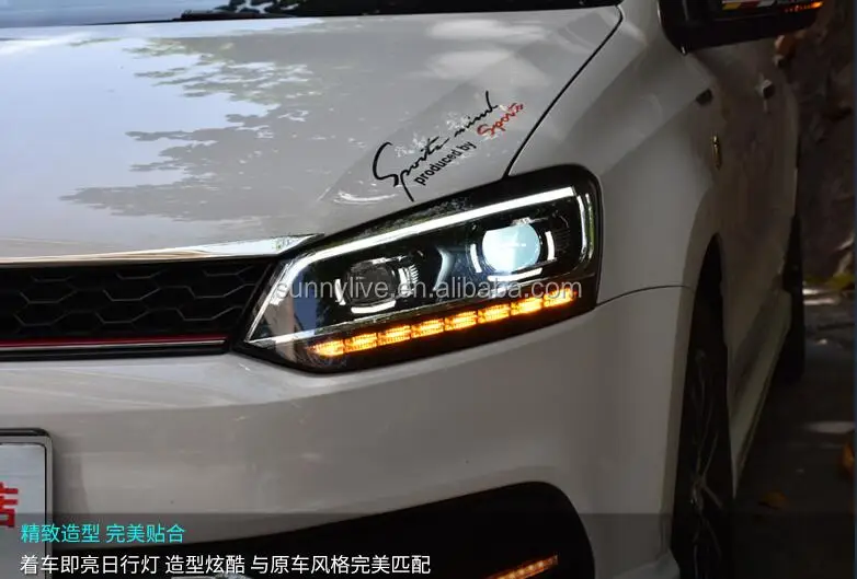 For VOLKSWAGEN Polo Mk5 Vento Cross polo LED Head Lamp 2011-2017