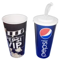 

FAMA Audit Factory Custom Hard Reusable PP 3D Lenticular 32oz Plastic Cup with Straw