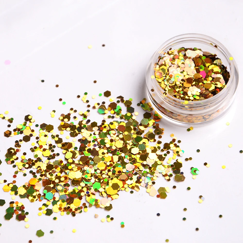 

Party makeup Wholesale mixed 12-color cosmetic Chunky Glitter kit, 23 colors available