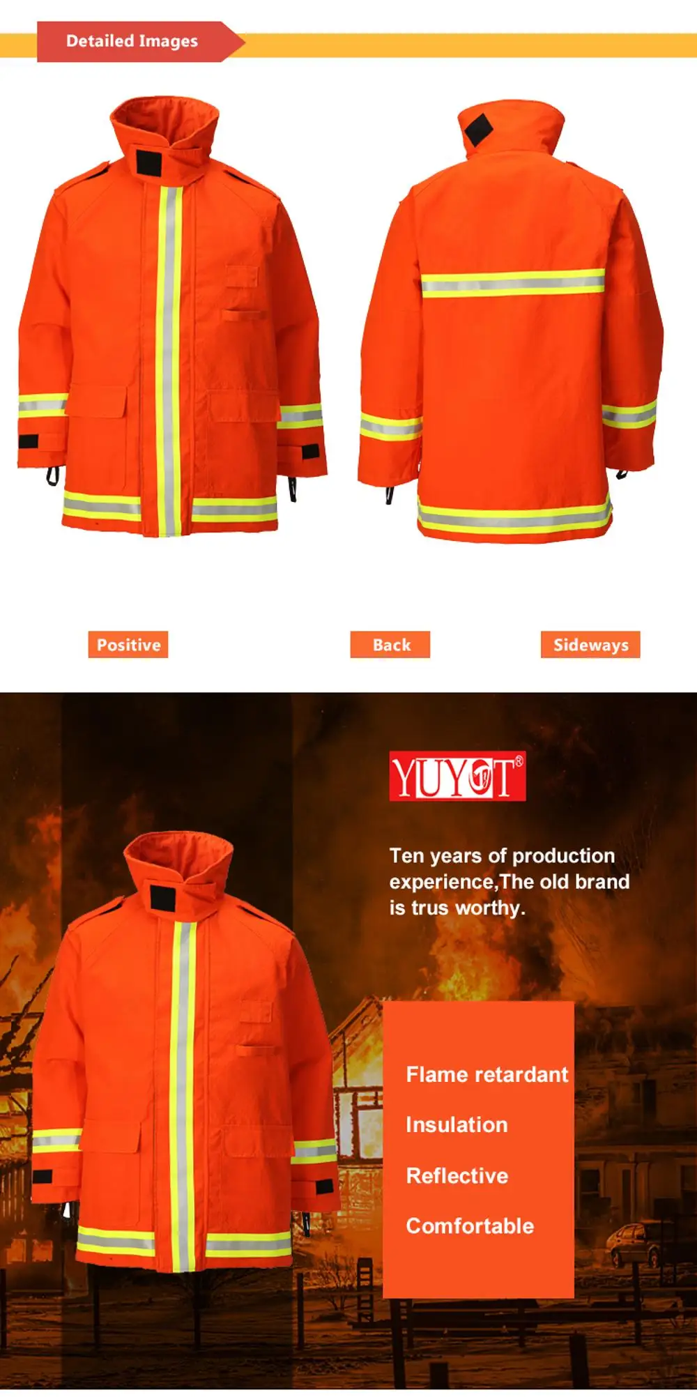 Factory Direct Sale Safety Fire Fighting Protective Clothing / Fire