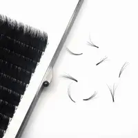 

Abonnie Own Brand Volume 1s blooming Eyelash Extensions Fast Fan Individual Silk Lashes Rapid Blooming easy fanning Lashes