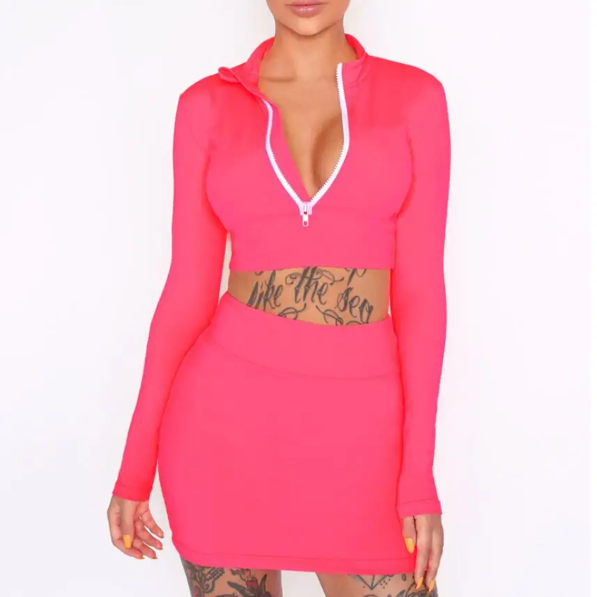 

Women bodycon two piece set outfits, Show as picture or customized
