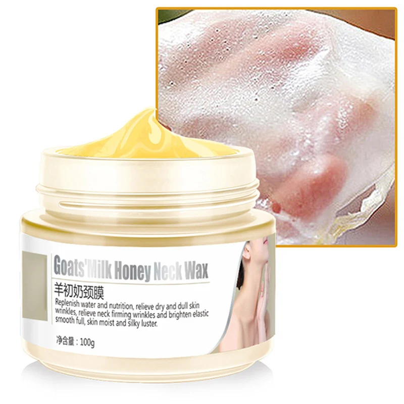 Anti Aging Serum Goat Milk Neck Mask Anti Wrinkle Neck Cream Firming Whitening Neck Cream Skin Care Lifting Firming Moisturizing