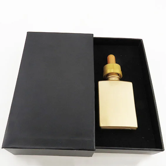 
Packaging Box 30ml Eliquid Vape Frosted Matt Gold Glass Pipette Bottles Essential Oil Dropper Bottle 