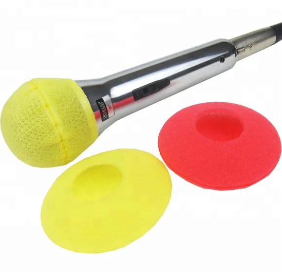 

Disposable Microphone Cover, Non-Woven Elastic Band Handheld Mic Covers, Microphone Windscreen Protective Cover for KTV, Karaoke, Red yellow black