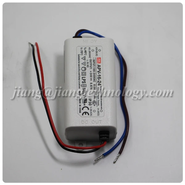 Indoor Use APV-16-24 16W Mean Well 24V LED Driver