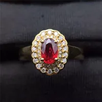 

Italy craft gemstone jewelry design 18k gold South Africa real diamond 0.65ct Sri Lanka natural red ruby ring for women