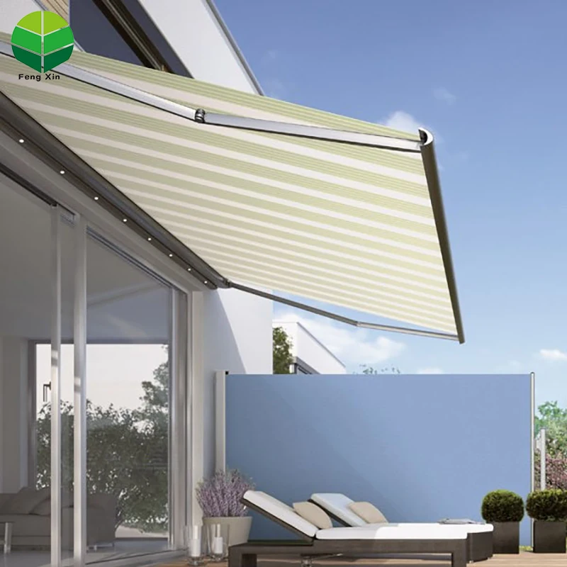 

Fengxin Outdoor Modern Full Cassette Retractable Motorized Patio Awnings, Diferent colors are available