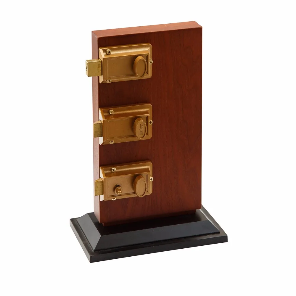 SUMBIN Jimmy Proof Deadbolt Lock With Keyed (Gold Color) With 2