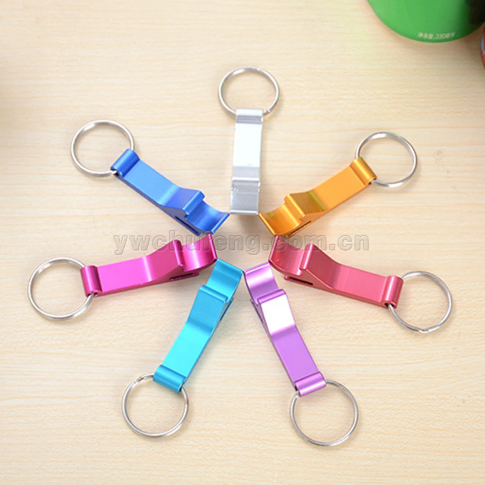

Wholesale Metal aluminum alloy accessories key chain beer gift bottle opener