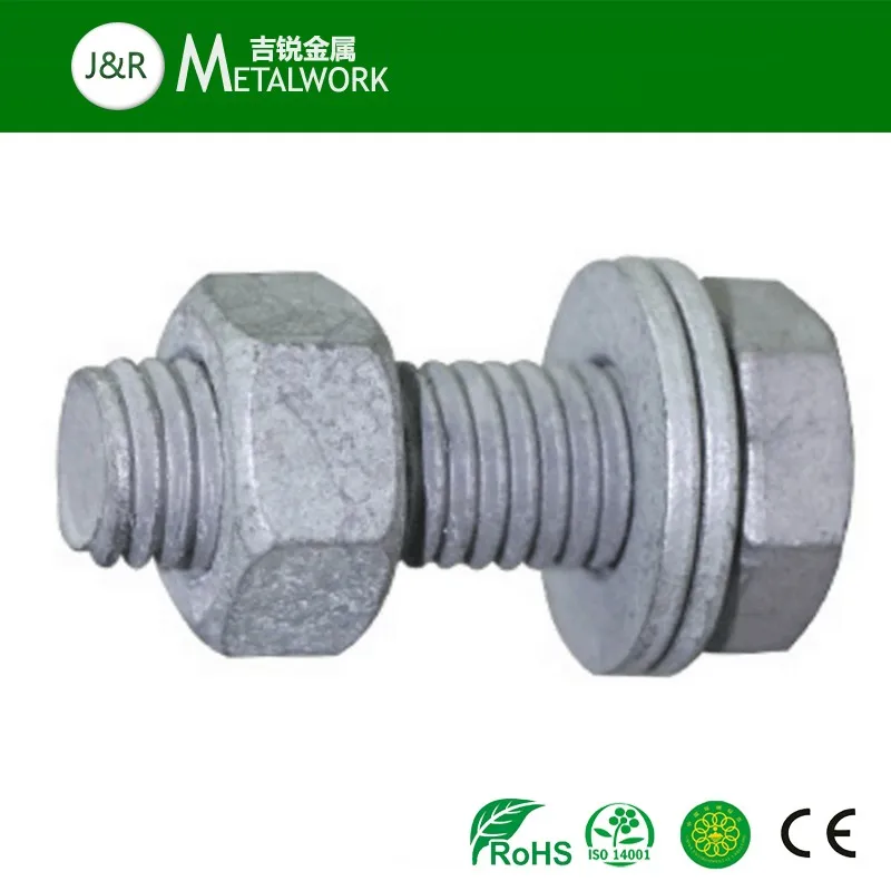 M14 M16 Grade 8.8 Hot Dip Galvanized Hex Bolt With Nut And Washer Buy