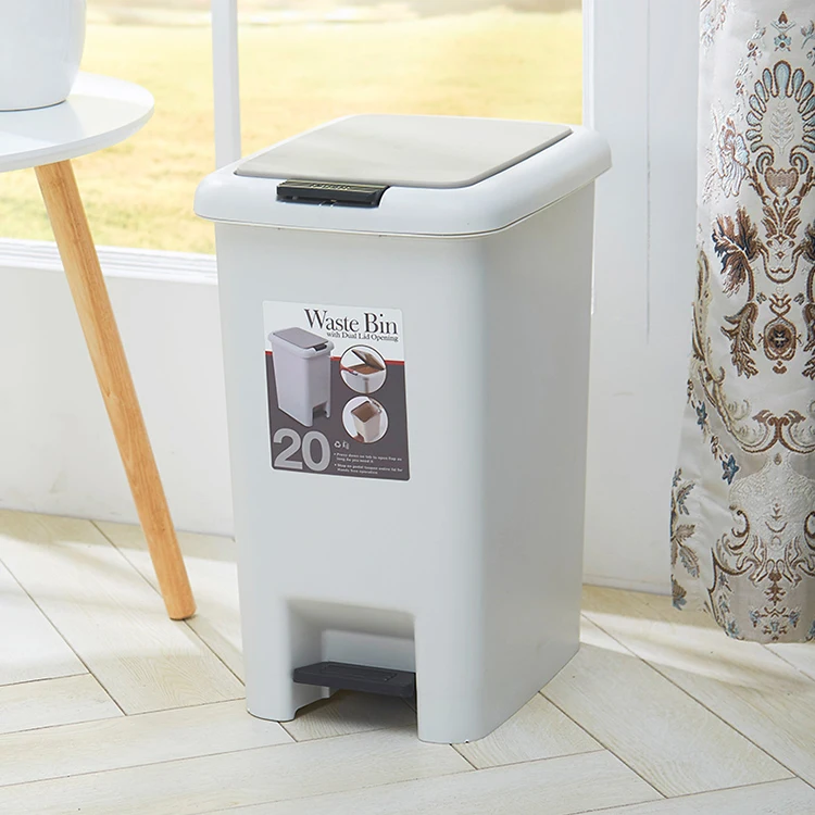 

Gold supplier trade assurance free sample 6.5L PP and ABS dustbin plastic garbage bin, Creamy-white,white