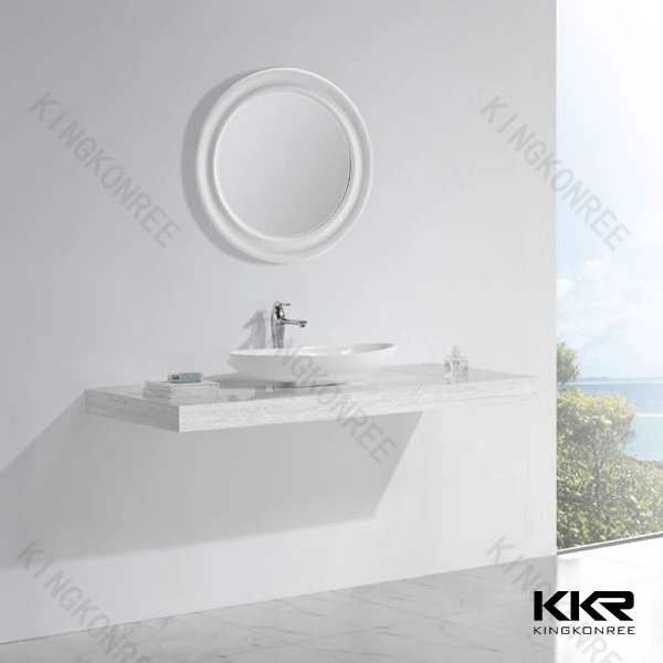 Bathroom Mirrors with Solid Surface Stone Frame Heating Demister Pads
