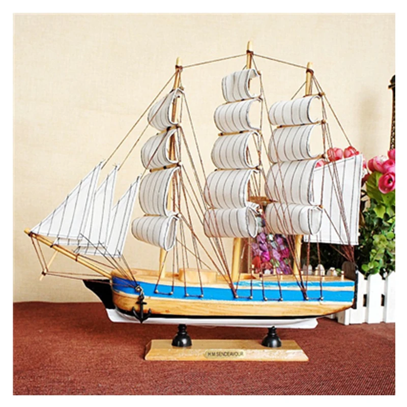 Diy Sailboat Model Self Assembling Boat Toy Wooden Ship Ornament ...