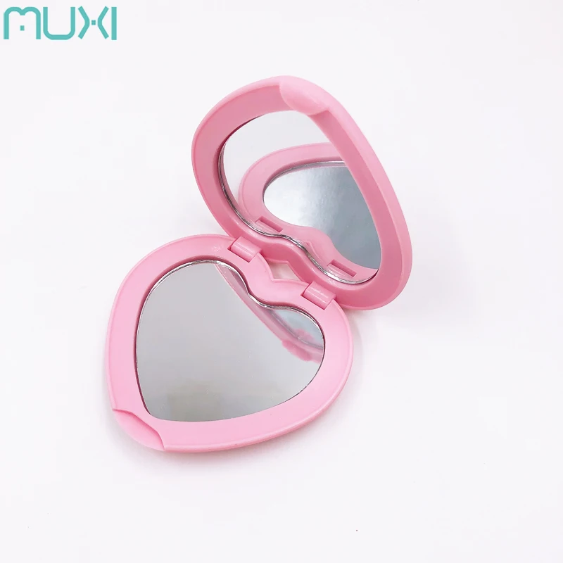 Elegant Heart Shape Compact Pocket Makeup Mirror For Your Purse - Buy