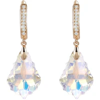 

20537 xuping earring crystals from Swarovski, wholesale stone woman 18k gold plated latest design fashion lady earings for women