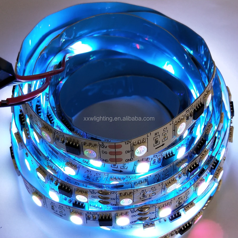 Waterproof IP65 RGB Dream color programable LED Pixel strip light WS2815 12V